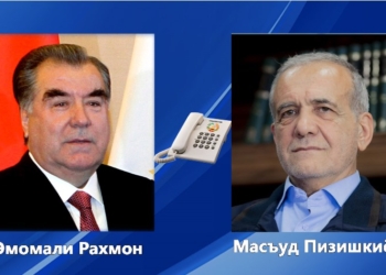 Эмомали Рахмон и Масуди Пизишкиён обсудили отношения Таджикистана и Ирана