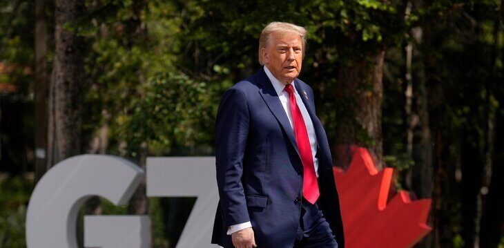 Президент США Дональд Трамп экстренно покинул саммит G7 из-за кризиса на Ближнем Востоке