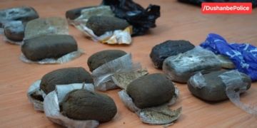 В Душанбе задержали жителя Фархора с 9,7 кг наркотиков
