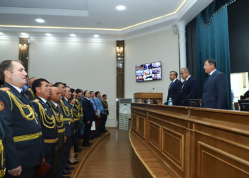В МВД Таджикистана отметили 34-летие независимости страны и наградили сотрудников