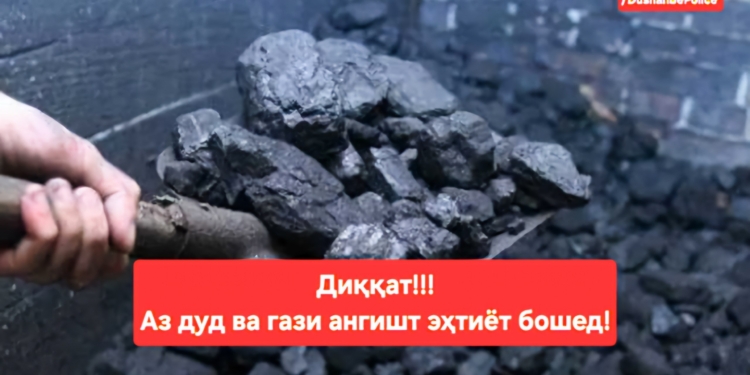 Жителей Душанбе призвали соблюдать правила безопасности при отоплении углём