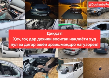 В Душанбе за месяц зарегистрировано 15 краж из автомобилей