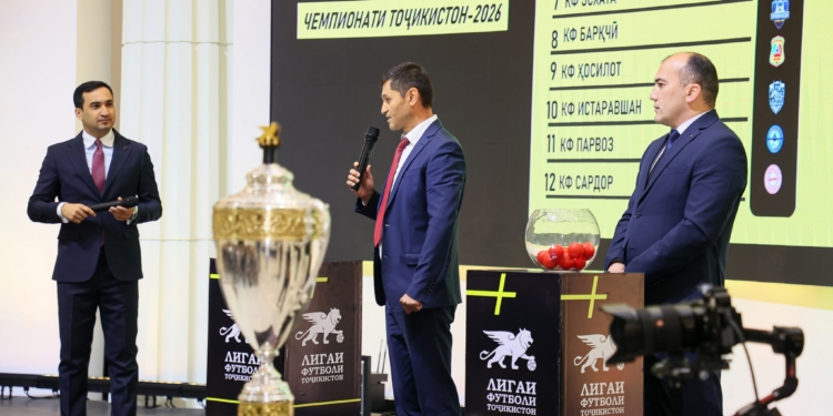 В Душанбе состоялась жеребьевка календаря Париматч-Чемпионата Таджикистана-2026 по футболу