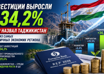 Инвестиции выросли на 34,2%: ЕБРР назвал Таджикистан одной из самых динамичных экономик региона