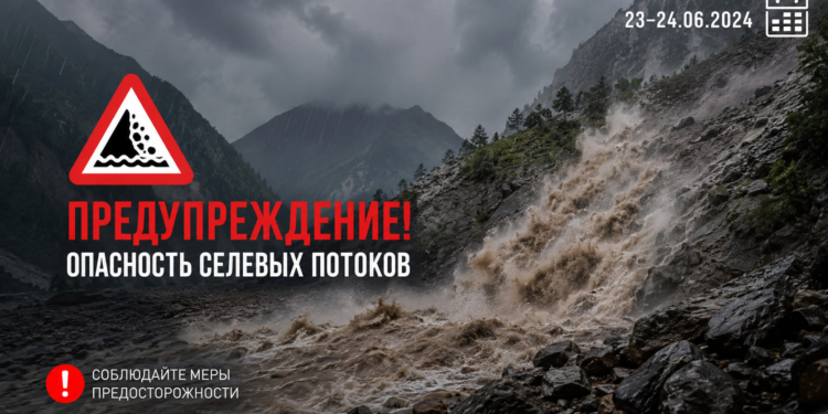 23–24 июня в ряде регионов Таджикистана сохраняется угроза селей