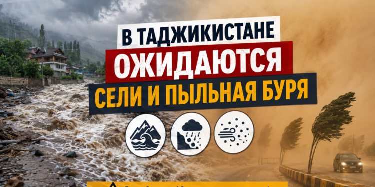 В Таджикистане ожидаются сели и пыльная буря