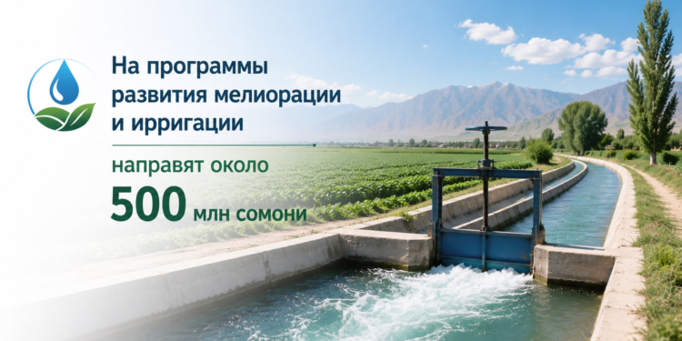 На программы развития мелиорации и ирригации в Таджикистане направят около 500 млн сомони