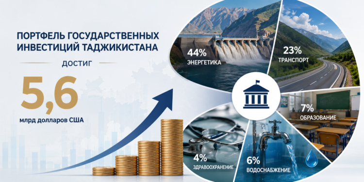 Портфель государственных инвестиций Таджикистана достиг 5,6 млрд долларов