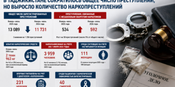 В Таджикистане сократилось общее число преступлений, но выросло количество наркопреступлений
