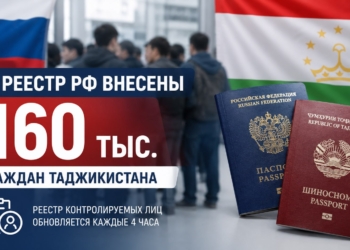 В реестр контролируемых лиц РФ внесены 160 тыс. граждан Таджикистана
