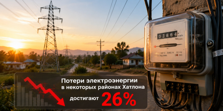Потери электроэнергии в некоторых районах Хатлона достигают 26%