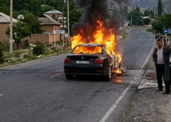 В Вахше задержан подозреваемый в умышленном поджоге автомобиля после ДТП