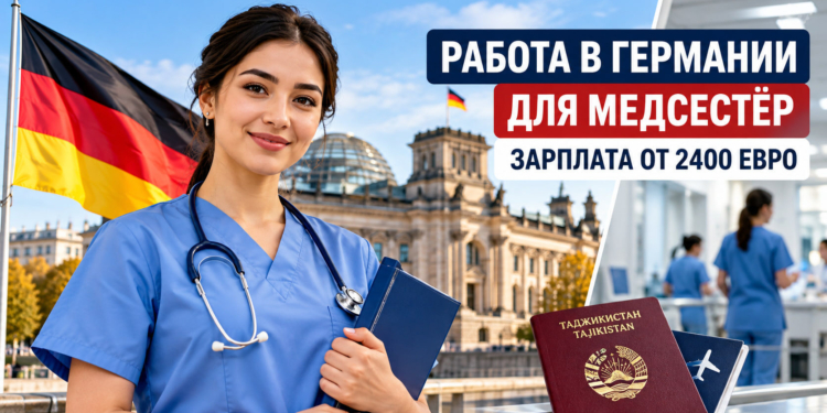 Германия приглашает медсестёр из Таджикистана на работу с зарплатой от 2400 евро